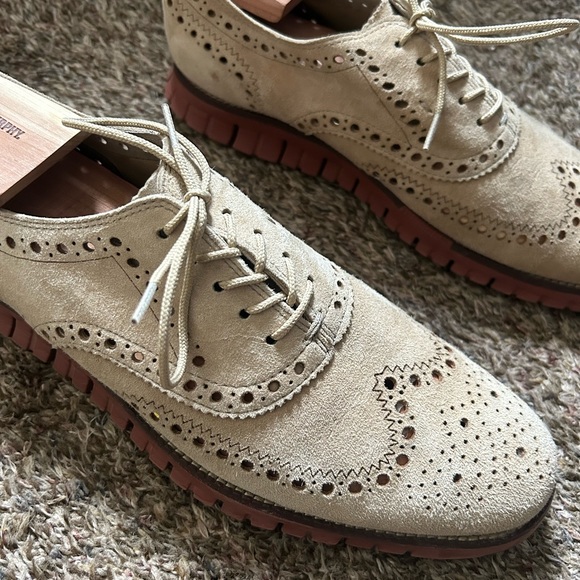 ‼️SOLD‼️Cole Haan Zerogrand Tan Suede Shoes 12 - Picture 3 of 5